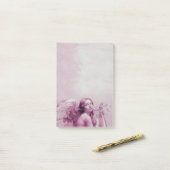 ANGEL SPEELT LYRA OVER DE CLOUDS Pink Post-it® Notes (Op bureau)