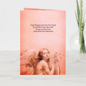 ANGEL SPEELT LYRA OVER DE CLOUDS Red Hue Feestdagen Kaart (Achterkant)