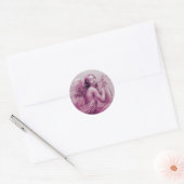 ANGEL SPEELT LYRA OVER DE CLOUDS RONDE STICKER (Envelop)