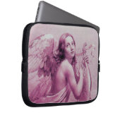 ANGEL SPEELT LYRA OVER DE CLOUDS roze Laptop Sleeve (Voorkant Rechts)