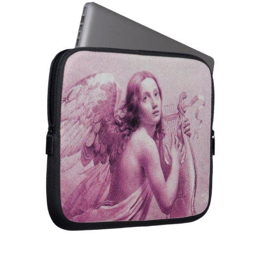 ANGEL SPEELT LYRA OVER DE CLOUDS roze Laptop Sleeve (Voorkant Rechts)