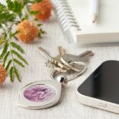 ANGEL SPEELT LYRA OVER DE CLOUDS roze Sleutelhanger (Zijkant)