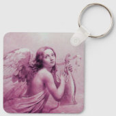 ANGEL SPEELT LYRA OVER DE CLOUDS roze Sleutelhanger (Achterkant)