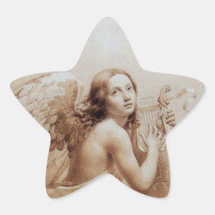 ANGEL SPEELT LYRA OVER DE CLOUDS STER STICKER
