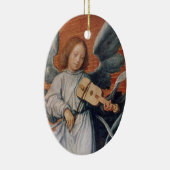 angel speelt vioolse kerstversiering keramisch ornament (Rechts)