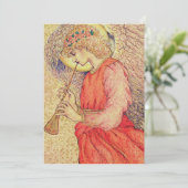 Angel Spelen Een Flageolet Kaart (Staand voorkant)