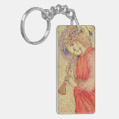 Angel Spelen Een Flageolet Sleutelhanger (Voorkant Links)