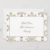 Angel spelen harp Elegant goud witte kerst Feestdagenkaart (Achterkant)