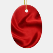 Angel spelen harp op rode zijde kerstversiering keramisch ornament (Achterkant)