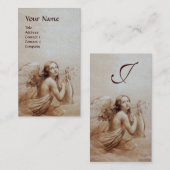 ANGEL SPELEN LYRA OVER DE WOLKEN Monogram Zilver Visitekaartje (Voorkant / Achterkant)