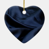 Angel spelen trompet blauw hart gevormd Kerstmis Keramisch Ornament (Achterkant)