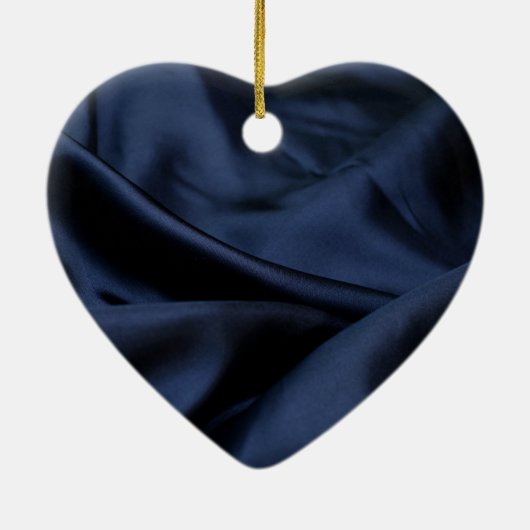 Angel spelen trompet blauw hart gevormd Kerstmis Keramisch Ornament (Achterkant)