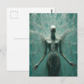 Angel Spider Web Horror Briefkaart (Voorkant / Achterkant)