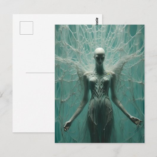 Angel Spider Web Horror Briefkaart (Voorkant / Achterkant)