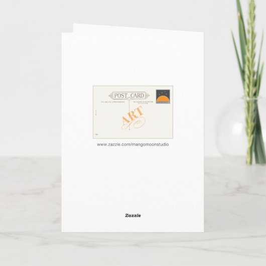  Angel Spruce Branch Feestdagen Kaart (Achterkant)