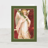  Angel Spruce Branch Feestdagen Kaart (Voorkant)