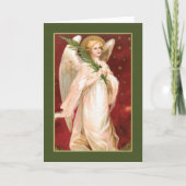  Angel Spruce Branch Feestdagen Kaart (Voorkant)
