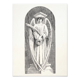  Angel-standbeeld 1800-scharnieren Foto Afdruk
