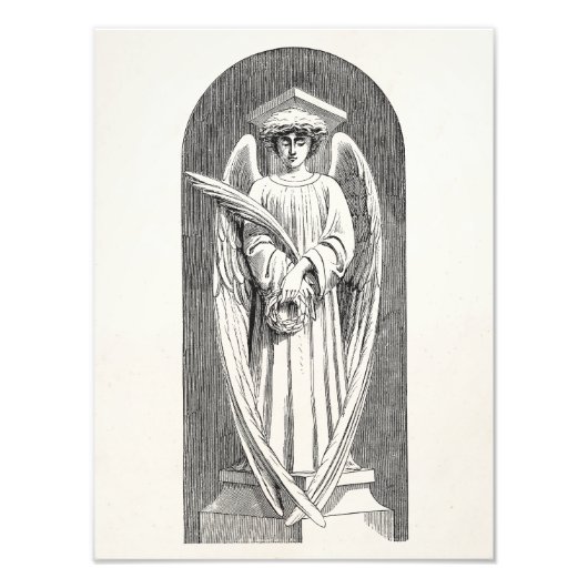  Angel-standbeeld 1800-scharnieren Foto Afdruk (Voorkant)