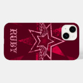 Angel Star aangepaste naam ruby red Case-Mate iPhone Case (Achterkant (horizontaal))
