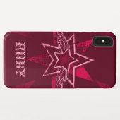 Angel Star-aangepaste naam ruby red iphone case (Achterkant (horizontaal))