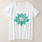 Angel star add baby scan zwangerschaps aqua mint grote maat t-shirt (Design voorkant)