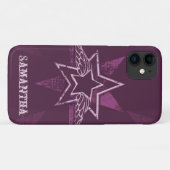 Angel Star wings grafische paarse aangepaste naam Case-Mate iPhone Case (Achterkant (horizontaal))