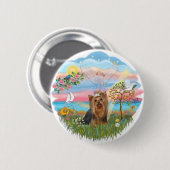 Angel Star-Yorkshire Terrier (#7) Ronde Button 5,7 Cm (Voorkant /achterkant)