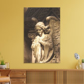 Angel Statue met Crossed Hands, Buenos Aires Canvas Afdruk (Insitu (Woonkamer))