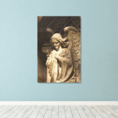 Angel Statue met Crossed Hands, Buenos Aires Canvas Afdruk (Insitu (Houten vloer))