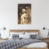 Angel Statue met Crossed Hands, Buenos Aires Canvas Afdruk (Insitu (Slaapkamer))