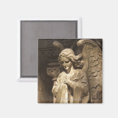 Angel Statue met Crossed Hands, Buenos Aires Magneet (Voorkant / Achterkant)