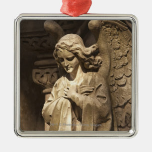 Angel Statue met Crossed Hands, Buenos Aires Metalen Ornament