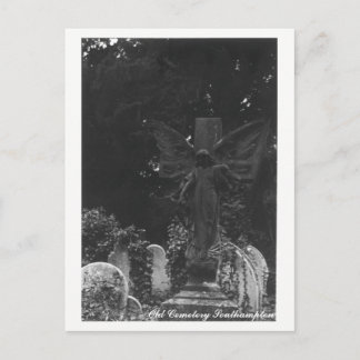 Angel Statue Old Cemetery Briefkaart Text