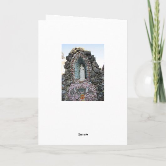 Angel Statue op Bench Inspirerend Quote Kaart (Achterkant)