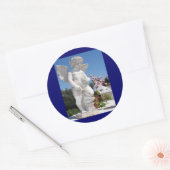 Angel Statue Ronde Sticker (Envelop)