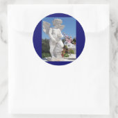 Angel Statue Ronde Sticker (Tas)