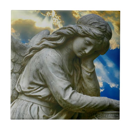Angel Statue Tegeltje (Voorkant)