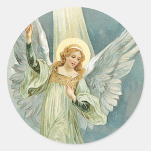 Angel-sticker Ronde Sticker