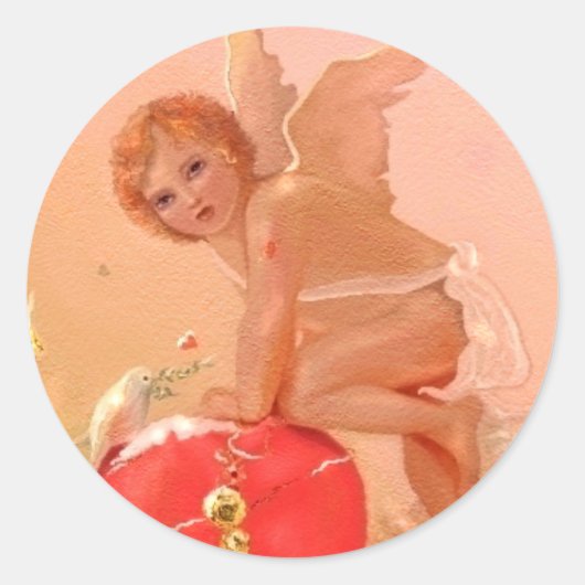 Angel, stickers. ronde sticker (Voorkant)