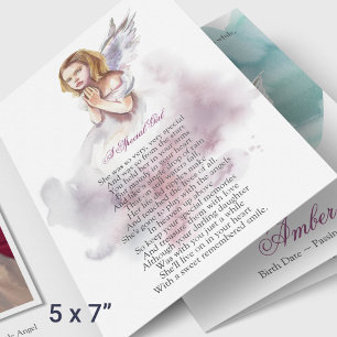 Angel Sympathie Memorial begrafenis Dank u kaarten