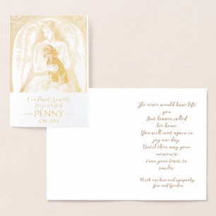 Angel Sympathie voor verlies van Black Tan Dachshu Folie Kaarten