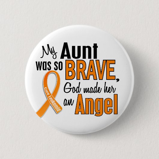 Angel tante Leukemia Ronde Button 5,7 Cm (Voorkant)