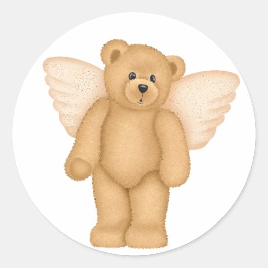 Angel Teddy Bear 4 Stickers (Voorkant)