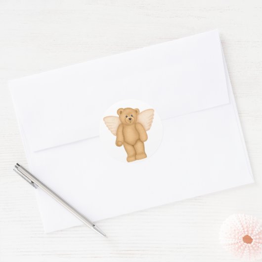 Angel Teddy Bear 4 Stickers (Envelop)