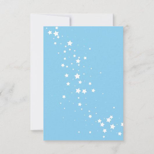 Angel Teddy Bear op Wolken Blauw Dank u Kaart (Achterkant)