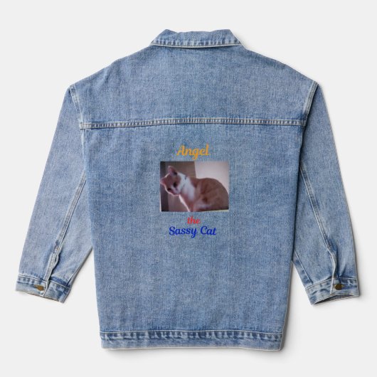 Angel the Sassy Cat Denim Jacket (Achterkant)