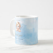 Angel-thema Dank u Mok voor Baby Boy doop (Voorkant links)