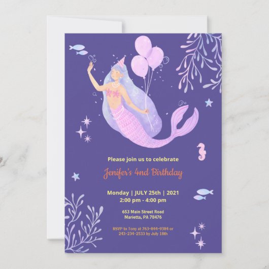 Angel Theme elegant Birthday Kaart (Voorkant)