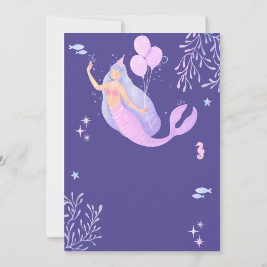 Angel Theme elegant Birthday Kaart (Achterkant)